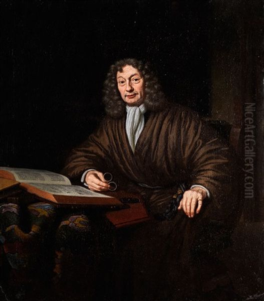 Portrait Eines Wissenschaftlers Oil Painting by Michiel van Musscher