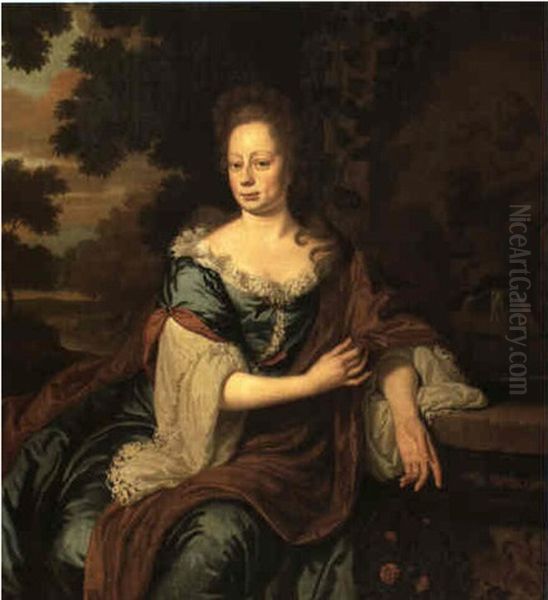 Portrait Of A Lady Oil Painting by Michiel van Musscher