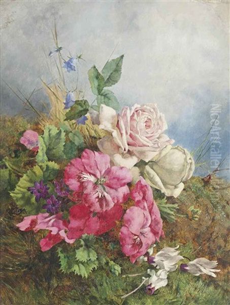 A Wild Bouquet Oil Painting by Anne Ferray Mutrie