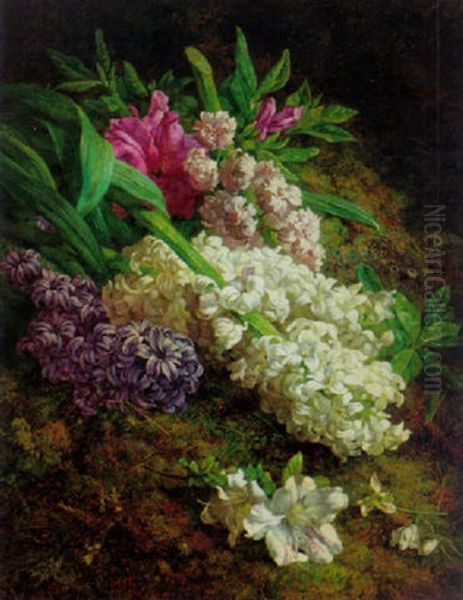 Hyacinths Oil Painting by Martha Darley Mutrie