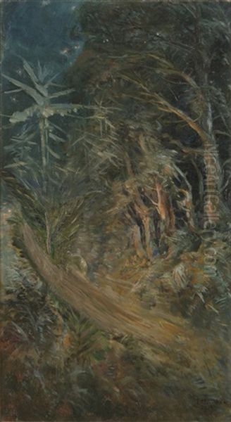 Forest Oil Painting by Elias Muukka