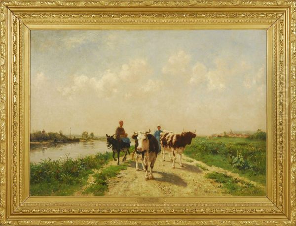 Mid-afternoon South Of France Oil Painting by Victor-Jean-Baptiste-Barthelemy Binet