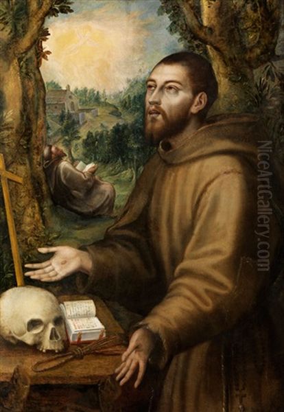 Heiliger Franz Von Assisi Oil Painting by Girolamo Muziano