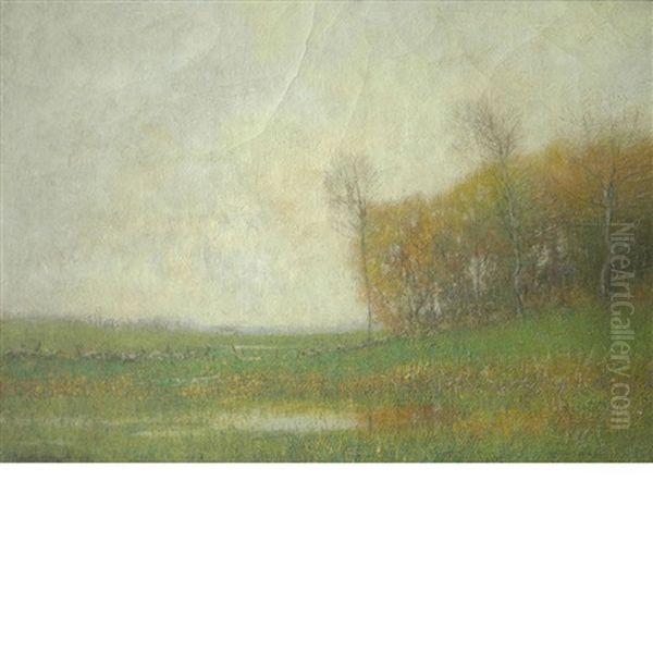 A Gray Day Oil Painting by Robertson K. Mygatt