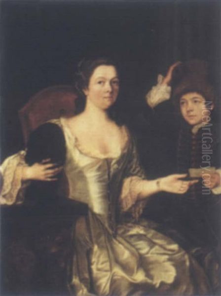 Portrait Of Madame Morehead Oil Painting by Frans Van Der Myn