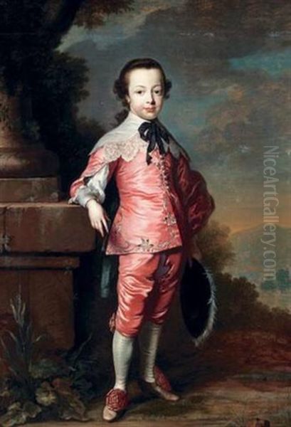 Portrait Of John Smyth, When A Boy Oil Painting by Frans Van Der Myn