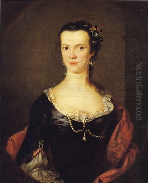 Ritratto Di Nobildonna In Acconciatura Neoclassica Oil Painting by Frans Van Der Myn