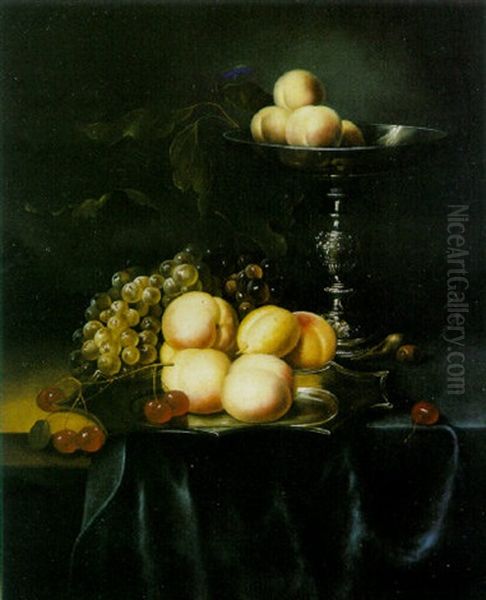 Nature Morte Aux Fruits Oil Painting by Frans Van Der Myn