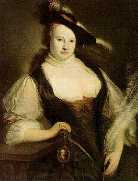 Portrait Of A Lady Oil Painting by Frans Van Der Myn