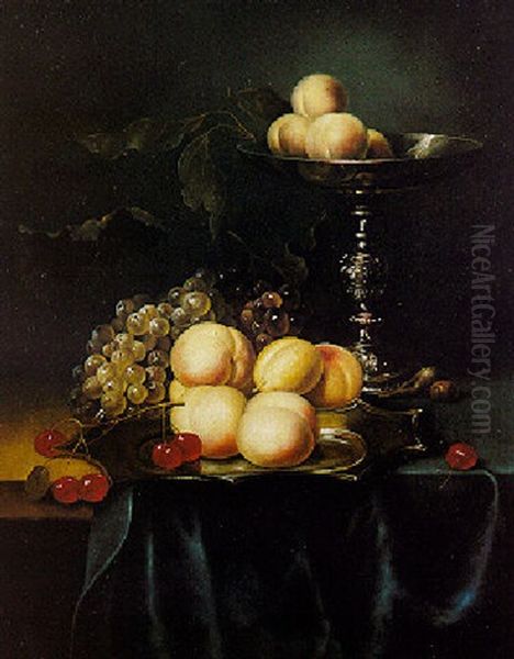 Nature Morte Aux Fruits Oil Painting by Frans Van Der Myn