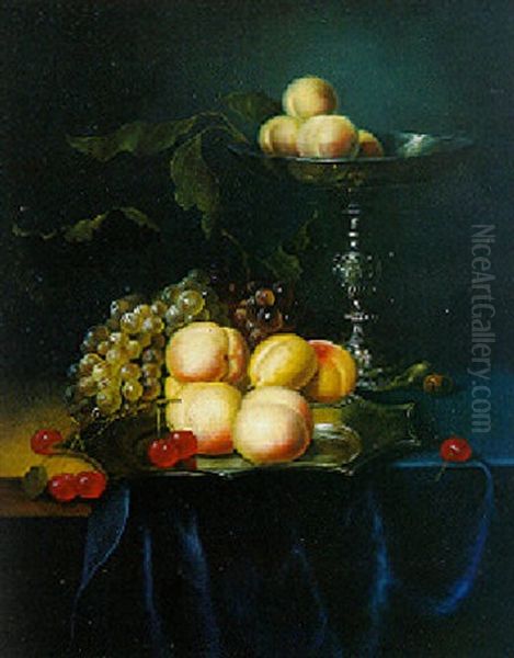 Nature Morte Aux Fruits Oil Painting by Frans Van Der Myn