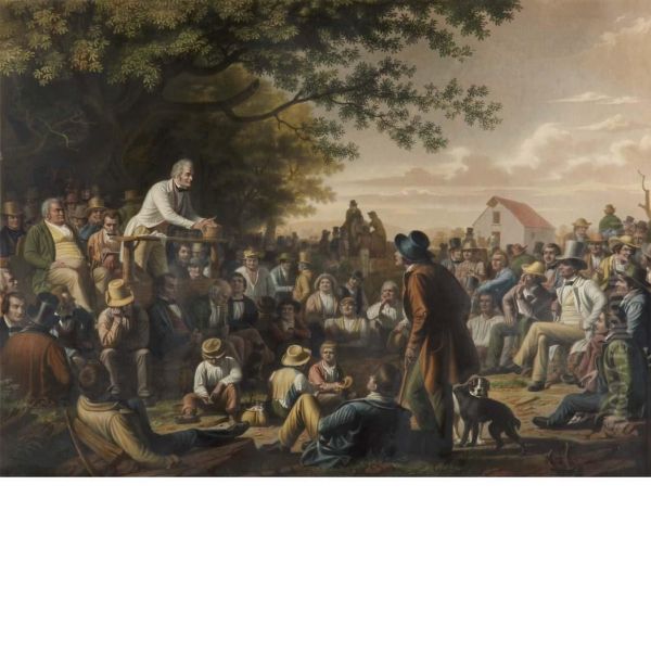 Stump Speaking (bloch P10) Oil Painting by George Caleb Bingham