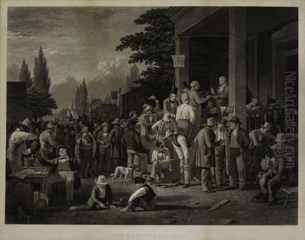 The County Election. Oil Painting by George Caleb Bingham