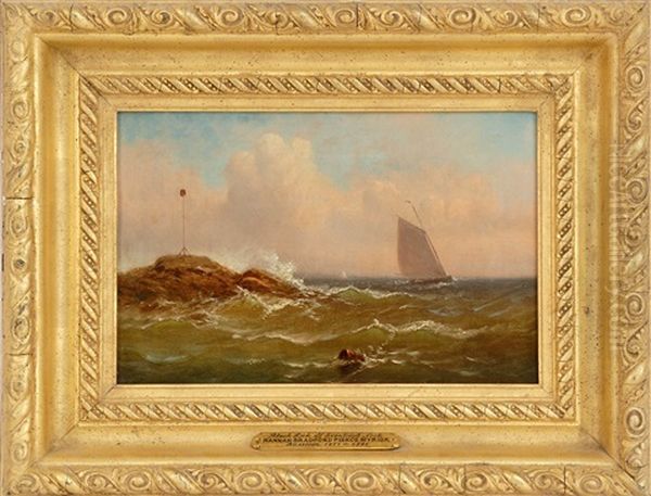 Black Rock Off Sconticut Neck Oil Painting by Hannah Bradford Pierce Myrick