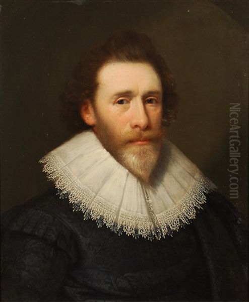 Portrait D'homme A La Collerette Oil Painting by Daniel Mytens the Elder