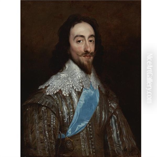 Portrait Of Charles I Oil Painting by Daniel Mytens the Elder