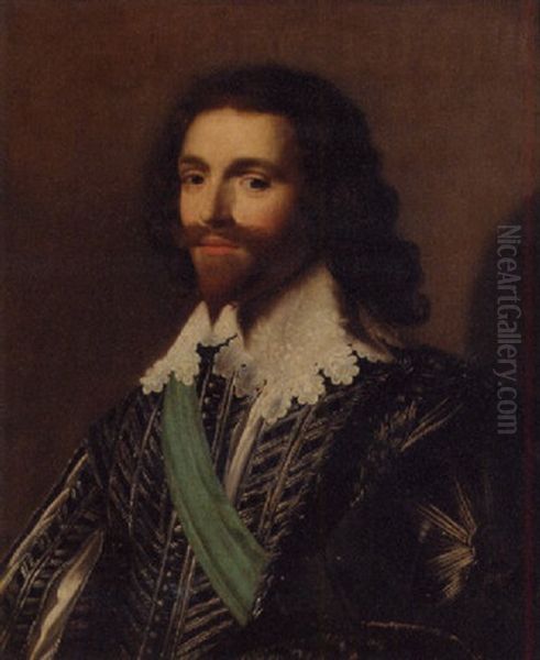 Portrait Of George Villiers, First Duke Of Buckingham Oil Painting by Daniel Mytens the Elder