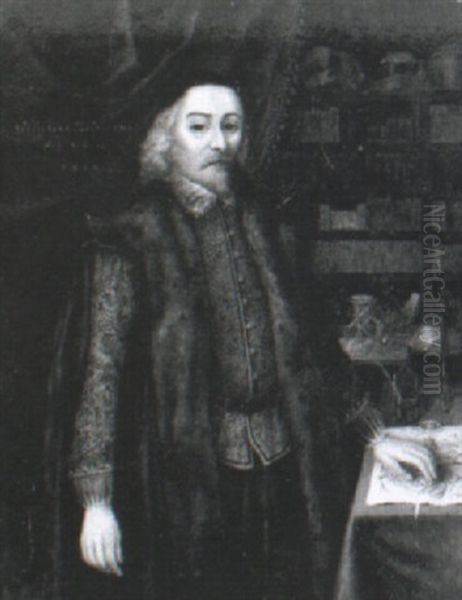 Portrait Of William Harvey Oil Painting by Daniel Mytens the Elder