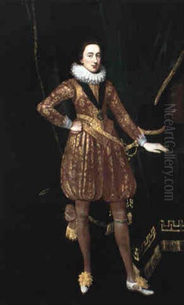 Portrait Of King Charles I As The Prince Of Wales Oil Painting by Daniel Mytens the Elder