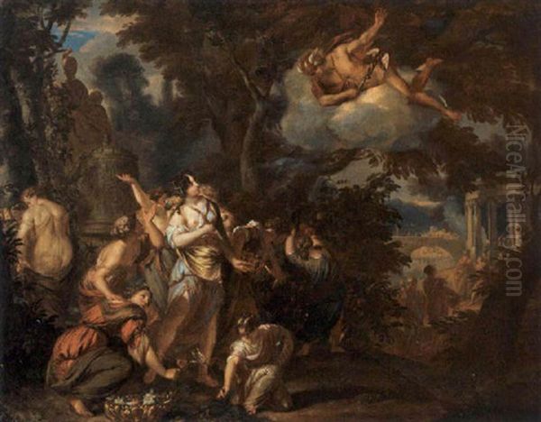 Mercury And Herse Oil Painting by Daniel Mytens the Younger