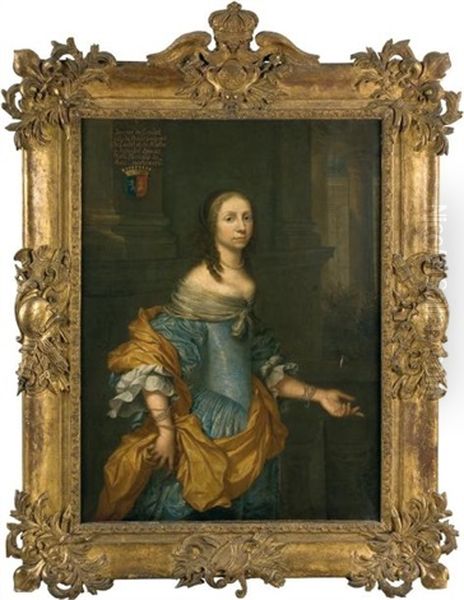 Portrait Presume De Jeanne Laidet En Robe Bleue by Jan Mytens