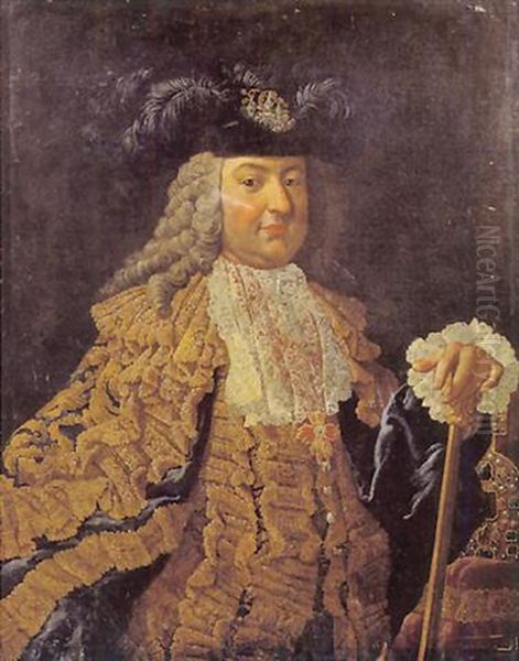 Portrait De Francois De Habsbourg Lorraine Epoux De Marie Therese D'autricche Pere De Marie Antoinette Oil Painting by Jan Mytens