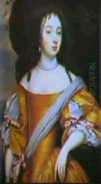 Halbfiguriges Portrait Der Albertine Agnes, Prinzession Von Nassau-dietz, En Face Oil Painting by Jan Mytens