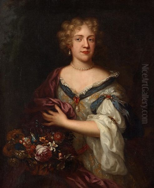 Hedvig Lovisa Horn Af Bjorneborg (1655-1715) Oil Painting by Martin (Martinus I) Mytens