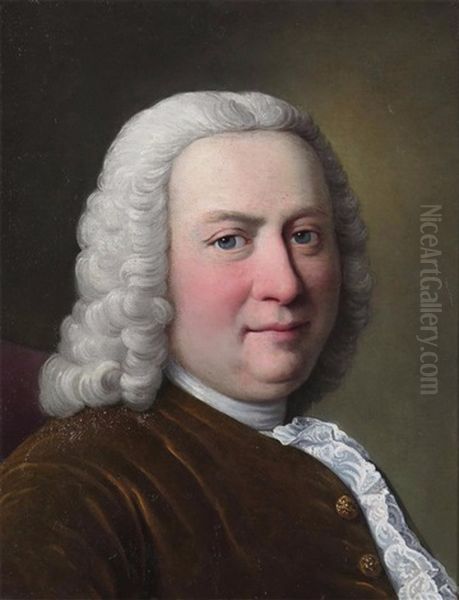 Portrait Of A Gentleman Traditionally Thought To Be Johann Sebastian Bach Oil Painting by Martin (Martinus I) Mytens