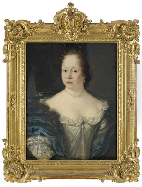 Portratt Av Drottning Ulrika Eleonora D.a Oil Painting by Martin (Martinus I) Mytens