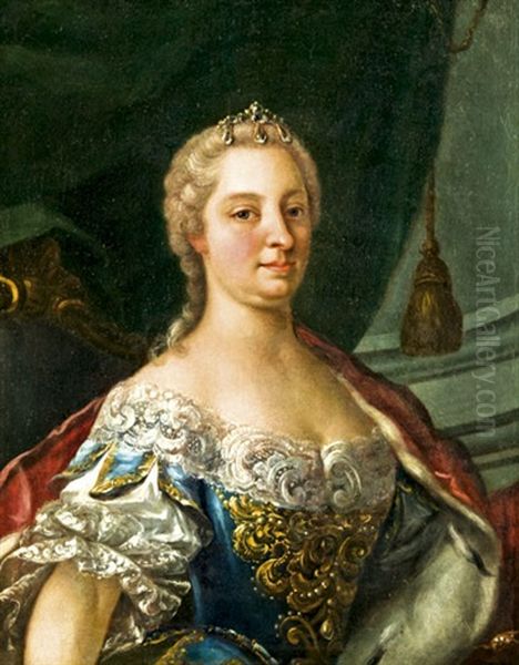 Maria Terezia Portreja Oil Painting by Martin (Martinus I) Mytens