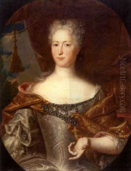 Portrait D'une Souveraine Oil Painting by Martin (Martinus I) Mytens