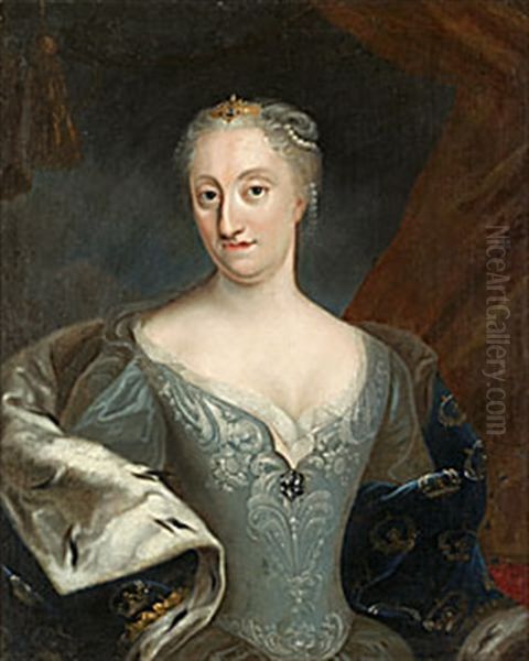 Drottning Ulrika Eleonora D.y Oil Painting by Martin (Martinus I) Mytens