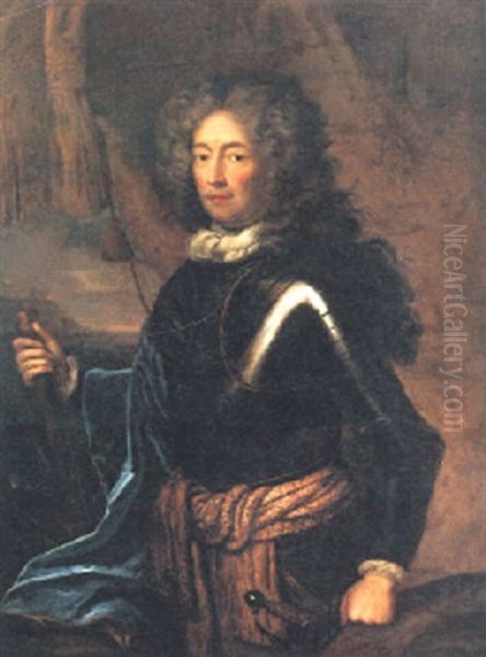 Portratt Feltmarskalken Nils Gyllenstierna Till Fogelvik Oil Painting by Martin (Martinus I) Mytens