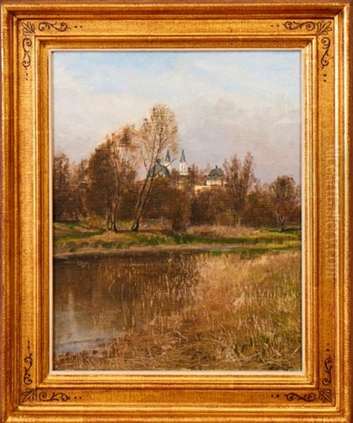 Donauau Bei Klosterneuburg Oil Painting by Viktor Mytteis