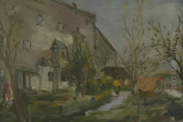 Schloss Tittmanning Oil Painting by Franz Naager