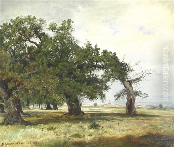 Landschaft Bei Schwanheim Oil Painting by Wilhelm Julius August Nabert