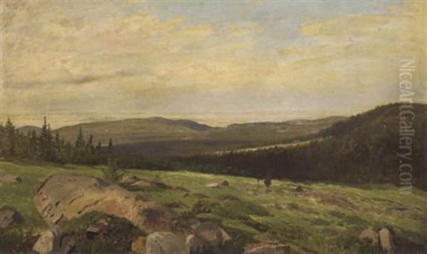 Hugelige Landschaft Oil Painting by Wilhelm Julius August Nabert