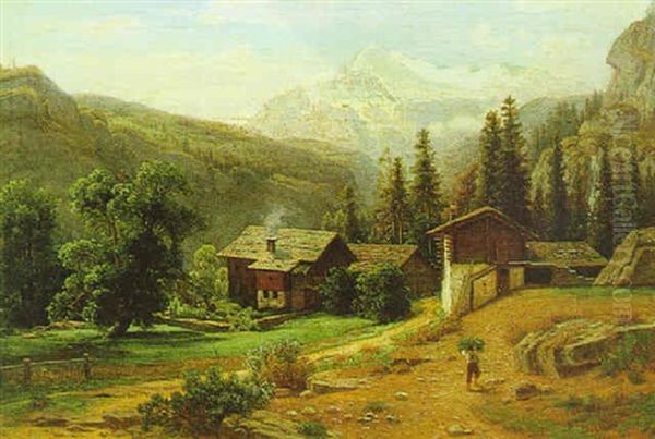 Blick Auf Das Weishorn Im Wallis Oil Painting by Wilhelm Julius August Nabert