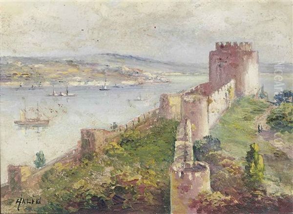 Rumeli Fortress, Istanbul Oil Painting by Halid Naci