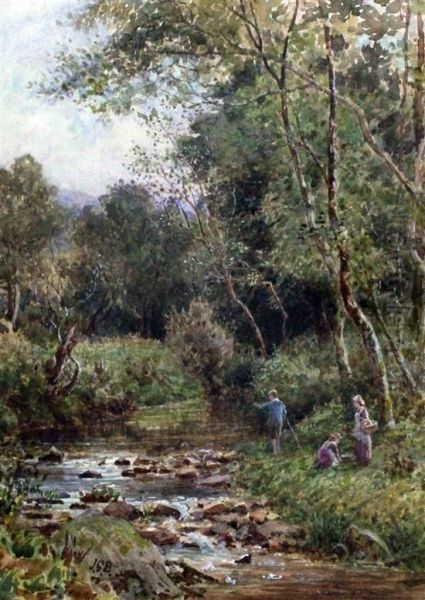 Near St Mawgon, Cornwall Oil Painting by James Georges Bingley