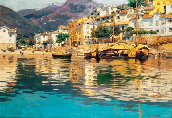 Mediterran Kikoto Oil Painting by Robert Nadler