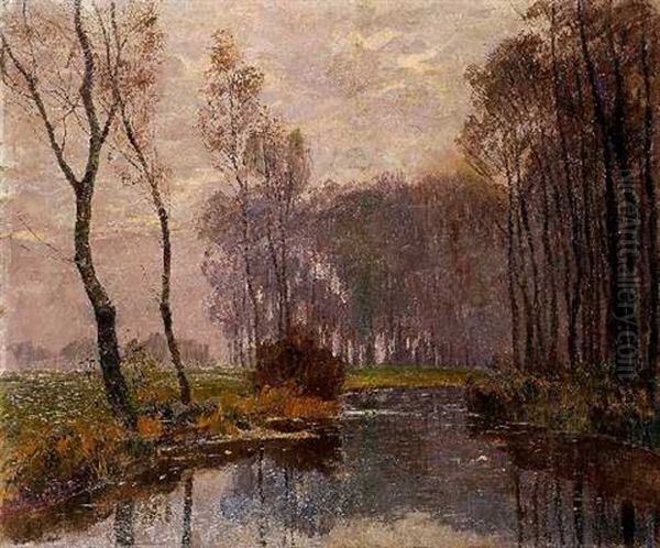 Herbstnebel Oil Painting by Wilhelm Nagel