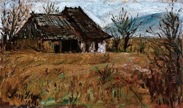 Transsylvanian Landscape Oil Painting by Istvan Nagy