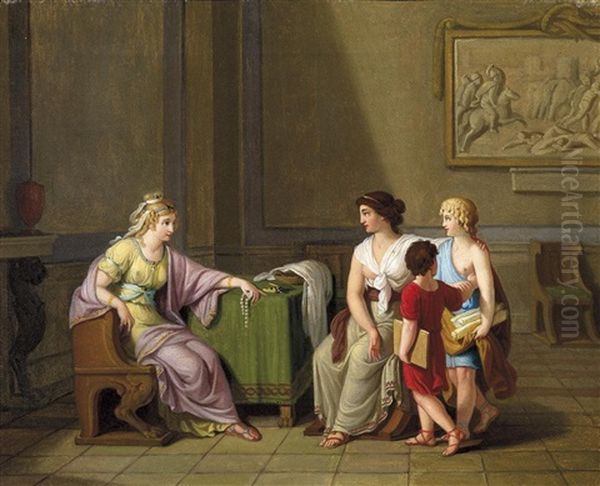 Cornelia, Mutter Der Gracchen Oil Painting by Johann August Nahl the Younger