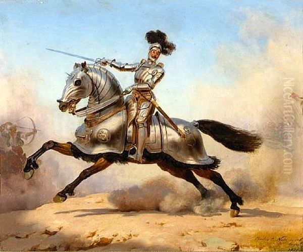 The Knight Santiago Matamoros Oil Painting by Charles Christian Nahl