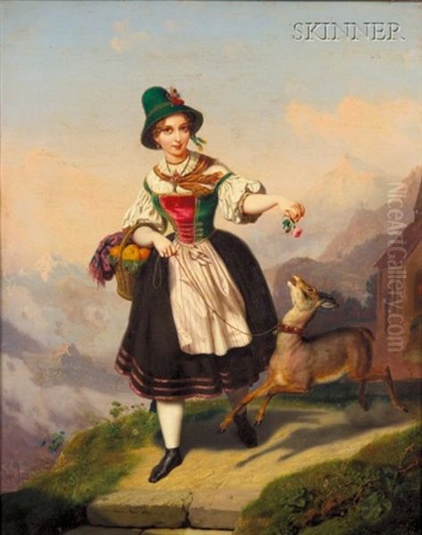 On The Mountain Oil Painting by Charles Christian Nahl