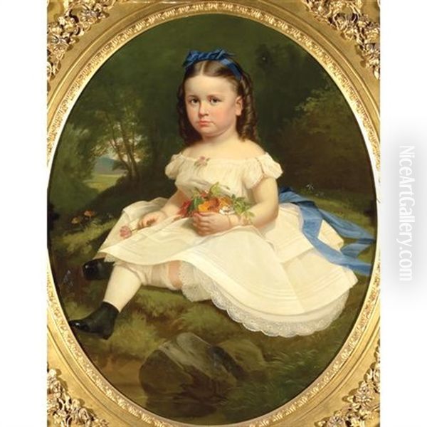 A Portrait Of Mary Ames Oil Painting by Charles Christian Nahl