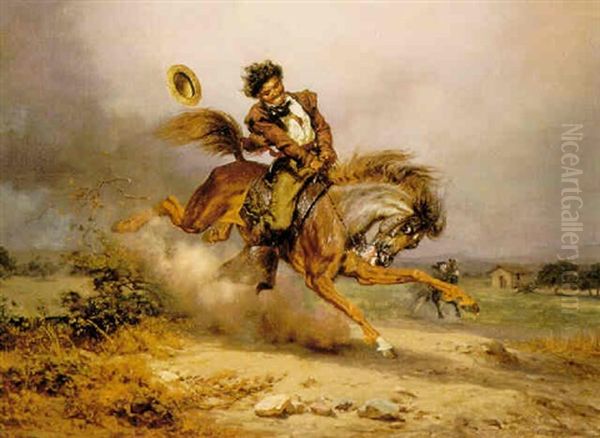 Joaquin Murieta: The Vaquero Oil Painting by Charles Christian Nahl