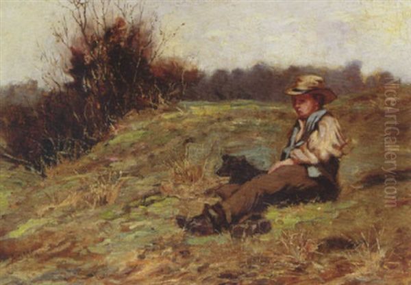 Resting Oil Painting by James M. Nairn